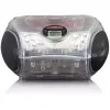 Pārnēsājams radio CD atskaņotājs Lenco SCD-24TR — FM, 4W izeja, LCD, teleskopiskā antena, AC/DC, 6×C baterijas