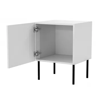 Naktsgaldiņu komplekts 2 gab. cama meble PALAZZO BIS 45×39×H59 cm, balts matēts, MDF/skaidu plātne