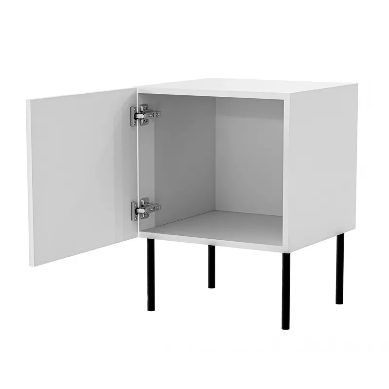 Naktsgaldiņu komplekts 2 gab. cama meble PALAZZO BIS 45×39×H59 cm, balts matēts, MDF/skaidu plātne