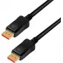 LogiLink CDV0100 DisplayPort kabelis DP/M–DP/M, 8K/60 Hz, pastiprinātājs, melns, 10m (CDV0100)