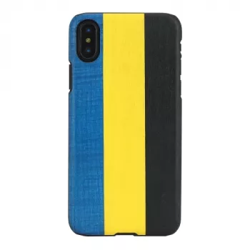 Aizsargmaciņš iPhone X/XS man and wood — dandy blue black, cietais apvalks