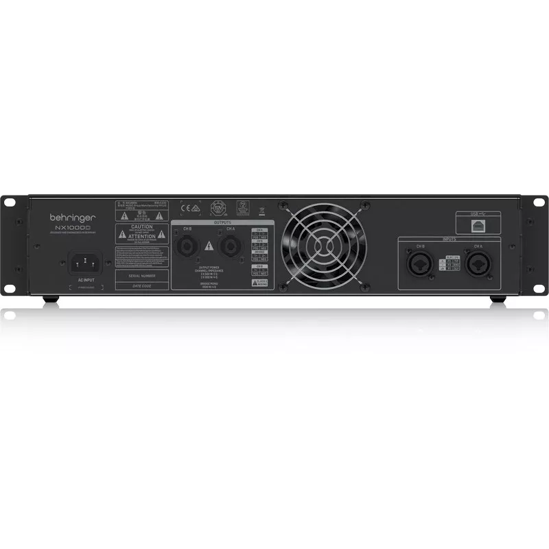 Behringer NX1000D audio pastiprinātājs Performance/stage Melns