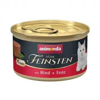Slapjā kaķu barība ANIMONDA Vom Feinsten Mousse Liellops un Pīle 85 g