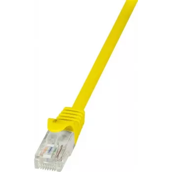 LogiLink CP2097U RJ45 tīkla kabelis, vītais kabelis CAT 6 U/UTP 10,00 m dzeltens ar aizsargvāciņu