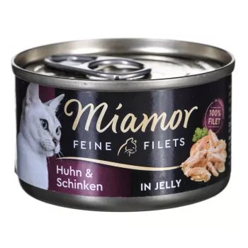 Miamor Feine Filets 74044 slapjā barība kaķiem, vista un rīsi, 100 g skārdene