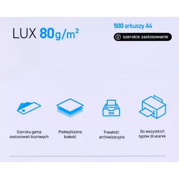 Biroja kopēšanas papīrs POLLUX (A4; 80g/m²; 500 loksnes; balts, matēts)
