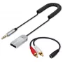 Bezvadu audio uztvērēja adapteris QOLTEC HiFi BT6.0 2xRC – Bluetooth audio uztvērējs skaļruņiem un automašīnas stereo