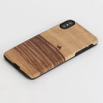 Telefona maciņš MAN&WOOD iPhone X/XS — terra black, aizsargājošs aizmugurējais vāciņš