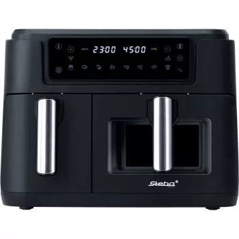 Divkāršā gaisa fritētāja Steba HF 9500 DUO (melna, 2400 W, 2 grozi 6 L + 3.5 L)