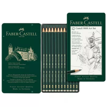 Faber-Castell CASTELL 9000 zīmuļu komplekts 12 gab. (8B–2H)