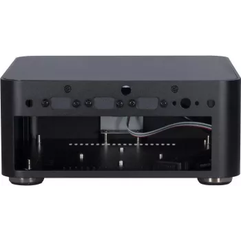 Inter-Tech A80S - USFF - Mini-ITX - barošanas bloks 60 W - melns - USB