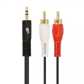 TB kabelis 3,5mm MiniJack - 2x RCA vīriešu/vīriešu 1,5m (AKTBXAJ2RCA150B)