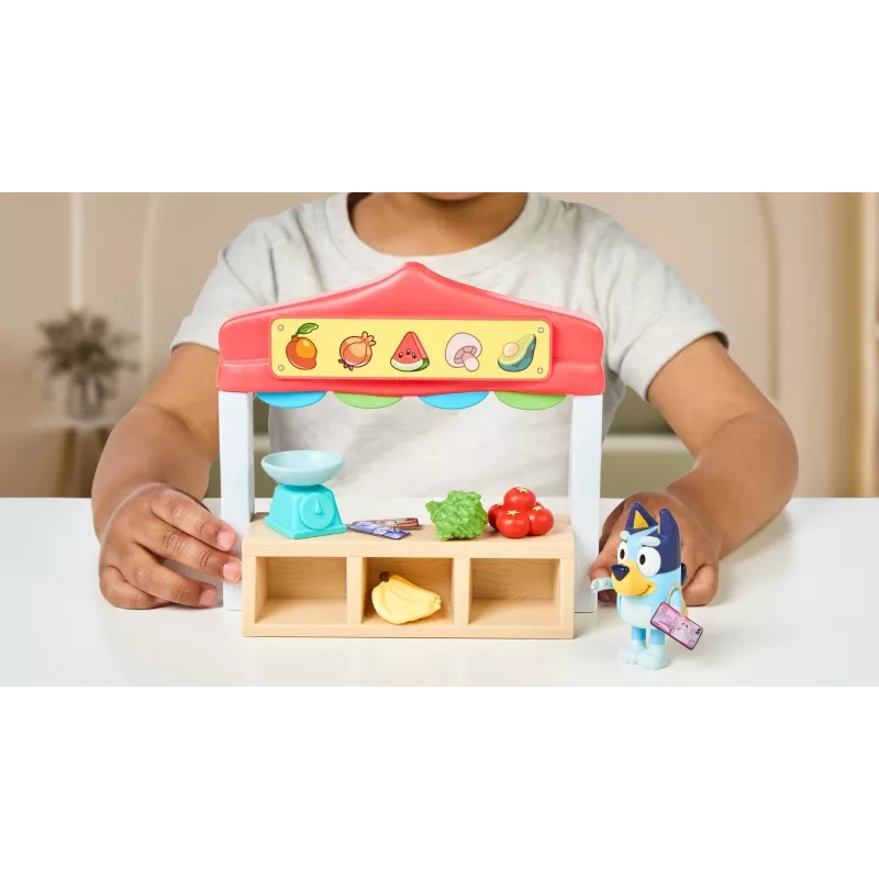 Figūriņu komplekts TMTOYS Mini Bluey Pārtikas veikals BLU17555 – miniatūru tēlu komplekts rotaļām
