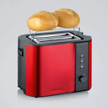 Toasteris Severin AT 2217 2 šķēles 800 W Melns Sarkans