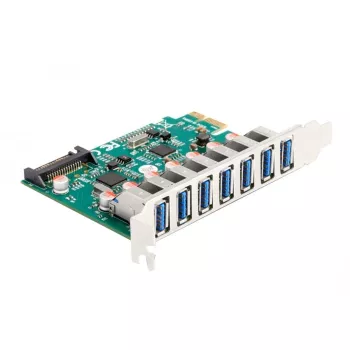 DeLOCK PCI Express x1 karte ar 7 x ārējiem USB 5 Gbps Type-A (sieviešu) portiem