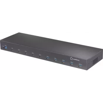 Renkforce 19 collu statīva USB 3.2 Gen 2 10 portu centrmezgls industriālai lietošanai (RF-6627278)