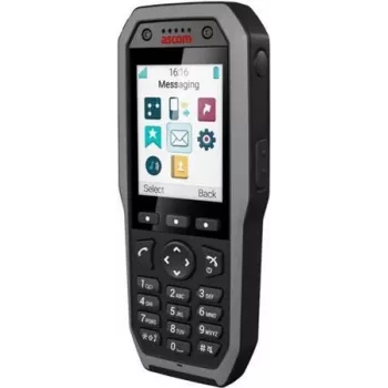 ASCOM d83 Messenger EX DECT klausule bīstamām vidēm (2,4 inch LED krāsu displejs, Bluetooth, platjoslas audio, ATEX sertificēta) – melna (DH8-ABAB)