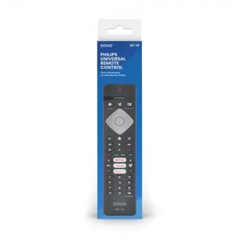 Savio RC-16 universālā IR tālvadības pults TV uztvērējam / set-top box, 20 ierīcēm, 10 m darbības rādiuss, melna