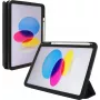 Folio maciņš jt berlin Apple iPad 10.9 (2022) — melns caurspīdīgs