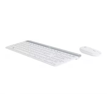 Bezvadu tastatūras un peles komplekts Logitech MK470 Slim Combo, balts, Nordic