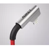USB–Lightning kabelis Aukey CB-AL01 sarkans — neilona pīts, Lightning savienotājs Apple ierīcēm