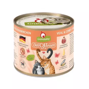 GRANATAPET DeliCATessen Teļa un truša slapjā barība kaķiem - 200g