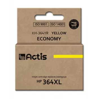 Kasetne ACTIS KH-364YR saderīga ar HP 364XL, dzeltena, 12 ml, standarta iznākums, atjaunota