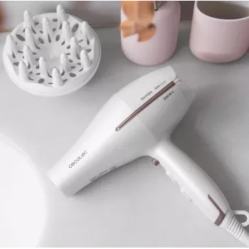Cecotec IoniCare 5300 Maxi Aura matu žāvētājs | 2200 W | 3 temperatūras režīmi | jonu funkcija | difuzors | balts