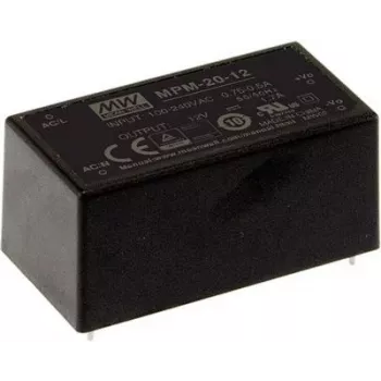 Barošanas avots MEAN WELL MPM-20-12 20W 12V 90-264V