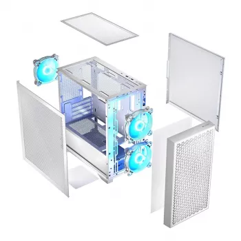 Logic DART PRO ARGB MINI USB-C PC korpuss balts