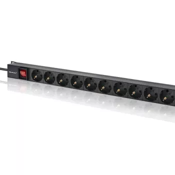 Qoltec alumīnija PDU statīvam | 16A | 16 x Schuko | Vertikāls | 1,8m