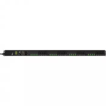 Inter-Tech SA-1632WN PDU (strāvas sadalītājs) 16x C13 ligzdas, pārvaldāms/monitorējams, 100–240V, 32A, TCP/IP, SNMP, melns