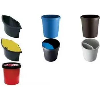Helit H6105818 Atkritumu spainis apaļš plastmasas dzeltens (H61058-18)