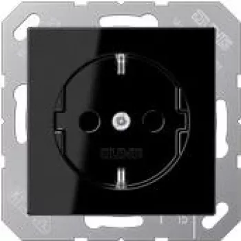 JUNG A 1520 BF SW kontaktligzda (F tipa) melna