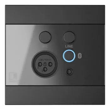 AUDAC WP225/B Sienas panelis, XLR mikrofons + 3.5 mm ligzda, Bluetooth, melns