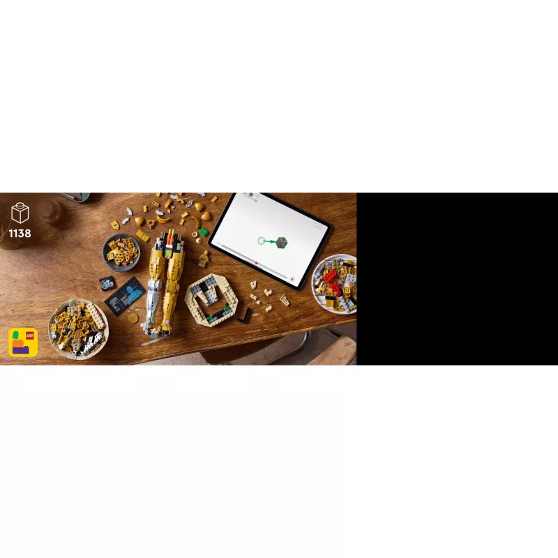 LEGO būvējama figūra Star Wars C-3PO modelis 75398 — 1138 gab., 380 mm displeja kolekcionējams