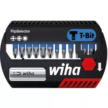 WIHA 41824 - Bit-Set FlipSelector, 13 gab. jaukts, 25 mm, T-Bit (41824)