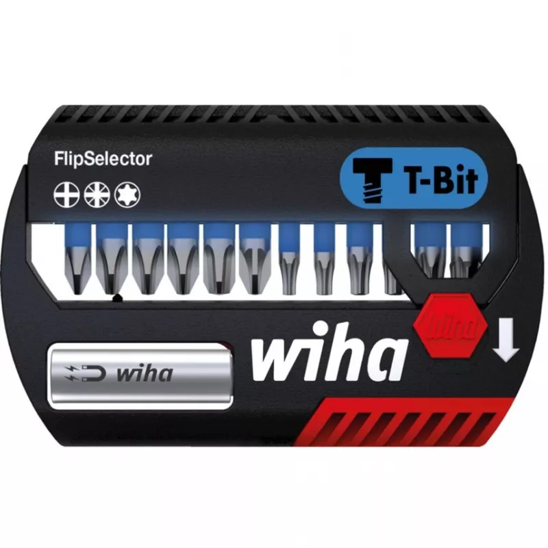 WIHA 41824 - Bit-Set FlipSelector, 13 gab. jaukts, 25 mm, T-Bit (41824)