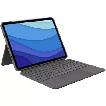 Macīgs ar tastatūru Logitech Combo Touch US iPad Pro 11 1.,2.,3. gen pelēks