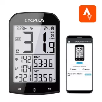 GPS velodators Cycplus M1, 2.9 collu LCD ekrāns, Bluetooth 5.0