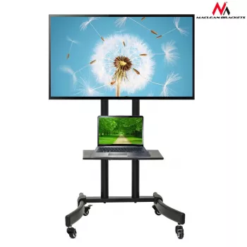 Maclean MC-739 grīdas monitora statīvs 165,1 cm (65 collas) melns