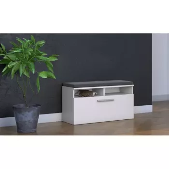 Slēgts apavu skapis RIVA SZAFKA BIEL — balts, skaidu plātne, 850×460 mm