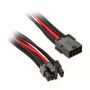 SilverStone PCIe-8-pin uz PCIe-6+2-pin kabelis, 250mm - melns/sarkans