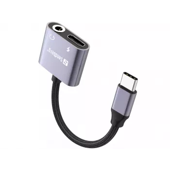SANDBERG USB-C audio adapter PD65W 136-67 ar USB-C PD caurlaidi