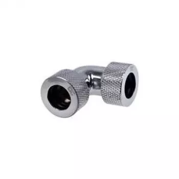 Alphacool HT 13mm cietās caurules skrūvējams 90° L-savienotājs - rausts - Hroms (17295)