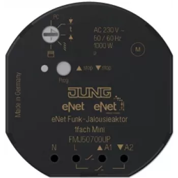 JUNG FM J 50700 UP - Sprūds slēģiem/žalūzijām - DIN-sliedes montāža - 868 MHz - 100 m - Melns - 1000 W