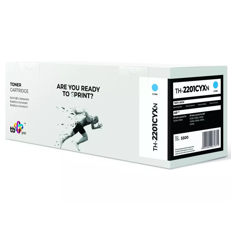 Toners HP Color LaserJet Pro 4202 W2201X TH-2200CYXN 100% jauns ciāns