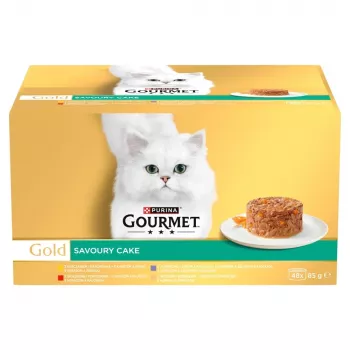 Purina Gourmet Gold Savoury Cake mitrā kaķu barība 48x85 g