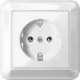MERTEN SCHUKO kontaktligzda 16A MEG2301-1219 termoplasts polāri balta ar pārsega plāksni MEG2