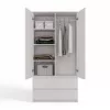 Garderobe Top E Shop SZAFA MALWA B 5 plaukti 2 veramas durvis Balta 900×500×1800 mm